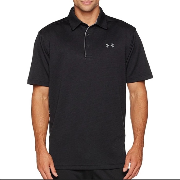 Under Armour Other - Under Armor Black Graphite Men’s Tech Polo Large